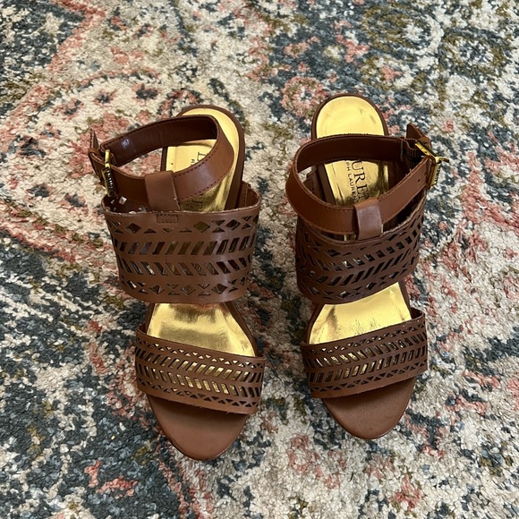 Ralph Lauren Shoes - Ralph Lauren Caramel Leather Sandals